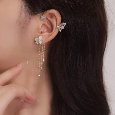 Crystal Butterfly Earrings (Pair)