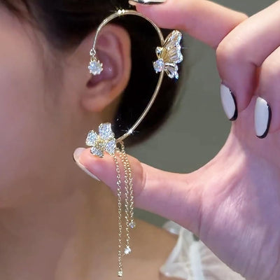 Crystal Butterfly Earrings (Pair)