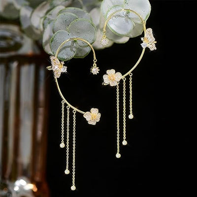 Crystal Butterfly Earrings (Pair)